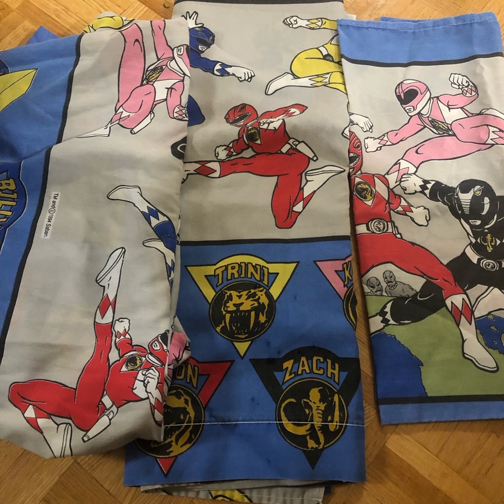 Power Rangers Printed Pillowcases - Pink, Red, Blue, Yellow